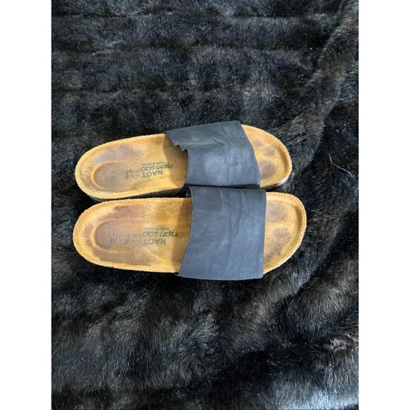 NAOT Alana Tampa Slide Sandals shoes Black Women's Size 39 8.5 - Picture 1 of 4